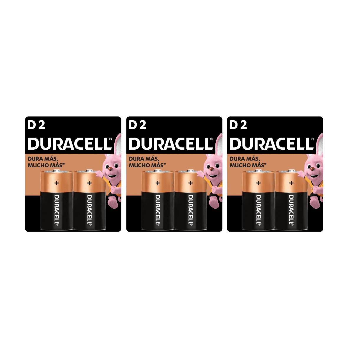 Pila Duracell Tipo D, (6 Pilas, Batería Grande, Dura Más)