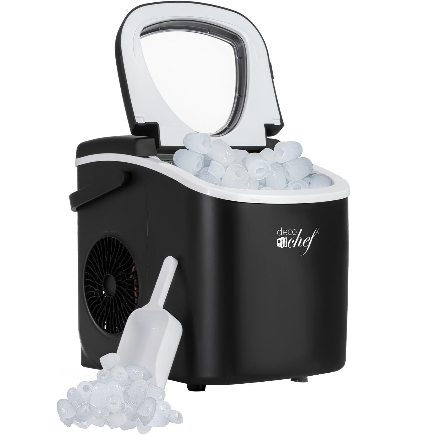Deco Gear - Encimera Compacta Ice Maker Deco De 12 Kg, Color Negro, 24 Horas