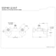 thumbnail image 2 of Cuerpo de grifo de bañera de montaje en pared Kingston Brass CC2132 Vintage, 2 of 2