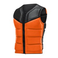 Magideal - Chaleco Salvavidas De Flotación Para Deportes Acuáticos, Kayak, Natación, Cremallera, Lancha Motora, Seguridad, Supervivencia Naranja