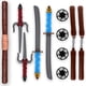thumbnail image 1 of Set de armas de juguete ninja Katana y más de Liberty Imports, 1 of 7