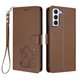 thumbnail image 1 of Funda Volteable con Diseño de Gato para Samsung Galaxy S21 Plus, Marrón, 1 of 6