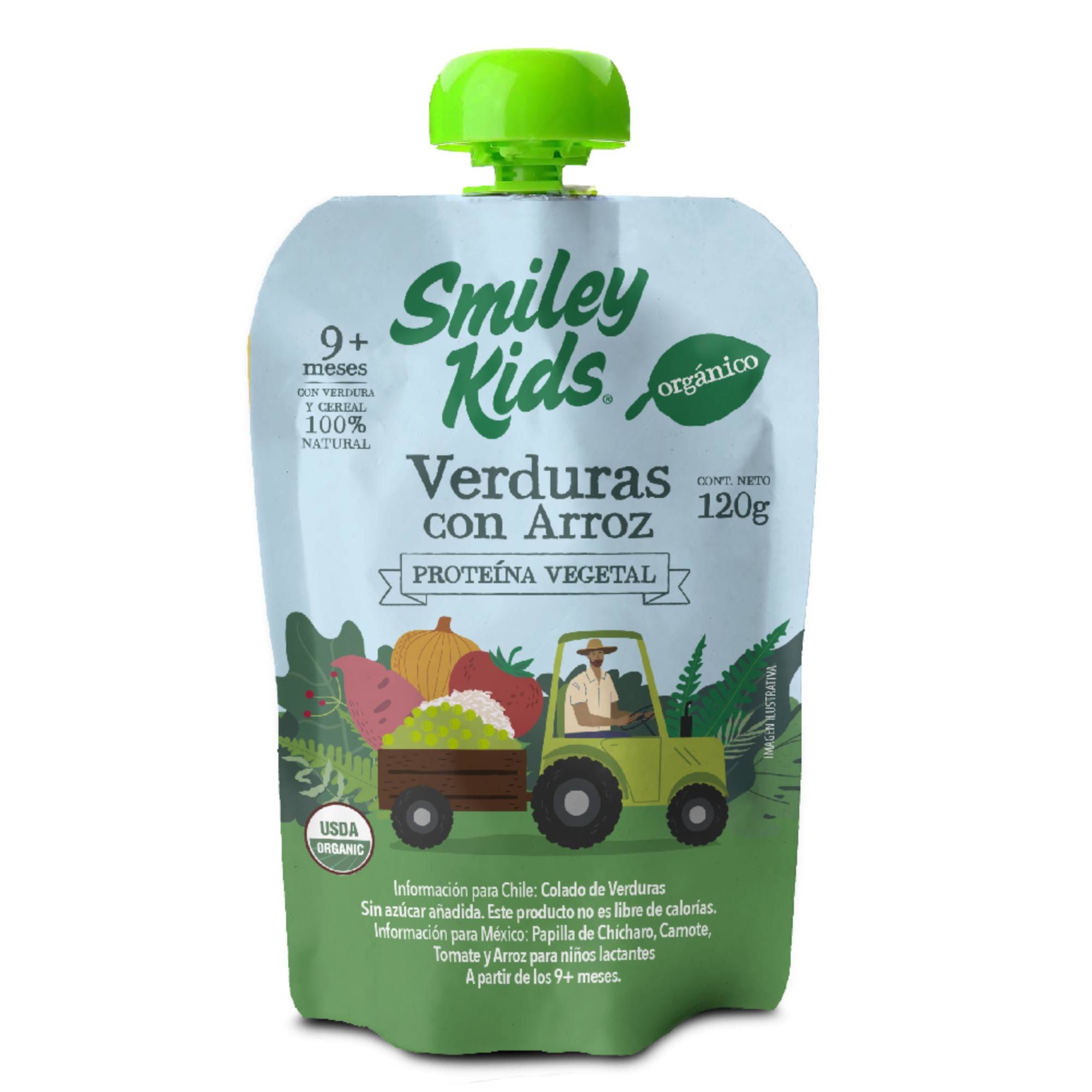 Alimento Orgánico Based Verduras Con Arroz g Smiley Kids