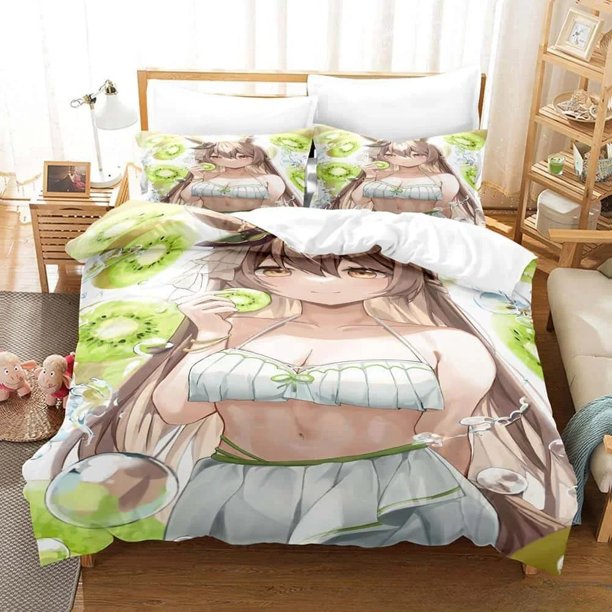 Kawii Girls Uma Musume Pretty Derby Bedding Set Bed Set Adult Kid Bedroom Duvetcover Sets Bed Sheets
