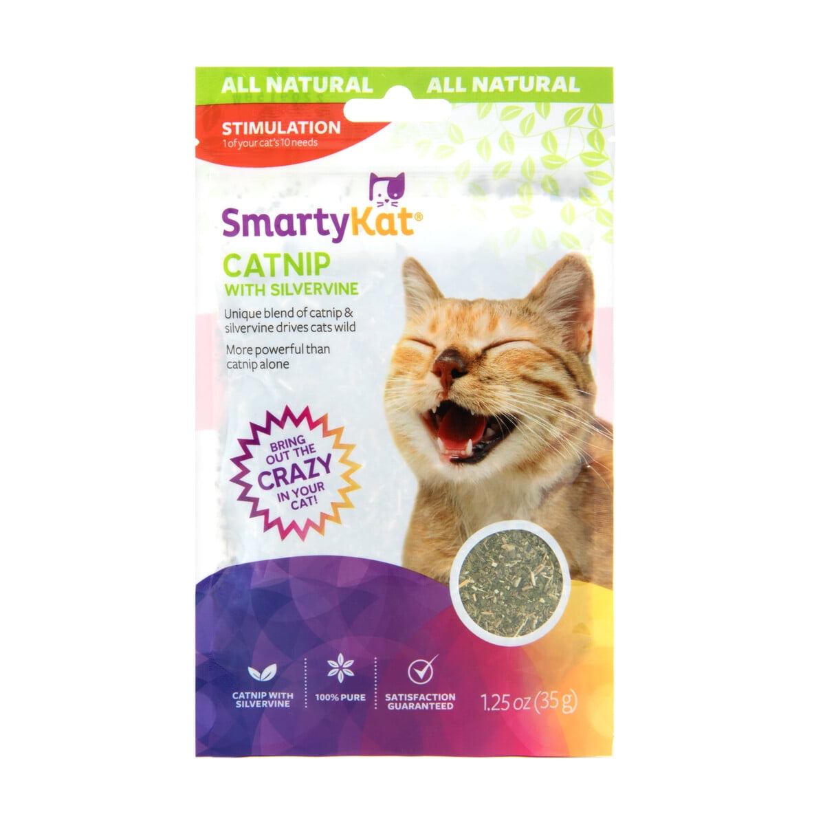 Juguete Gato Smartykat Catnip Silvervine 35g Natural