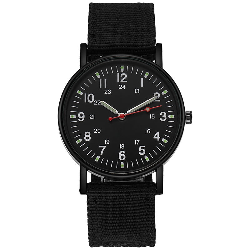 Xusx111 - Relojes Para Hombre, Relojes De Muñeca De Cuarzo Analógicos Del Ejército Militar De La Banda De Nylon Deportivo Luminoso Para Hombres