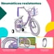 thumbnail image 3 of Bicicleta Infantil Morada Niña Rodada 16 Con Canasta Color Morado Tamaño Del Cuadro S, 3 of 9