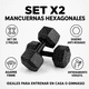 thumbnail image 3 of Set X2 Mancuernas Hexagonales PVC EOLAND 3 Kg Cada Una Pesas Fijas Ejercicio Fitness Gimnasio Casa Entrenamiento Musculacion, 3 of 7