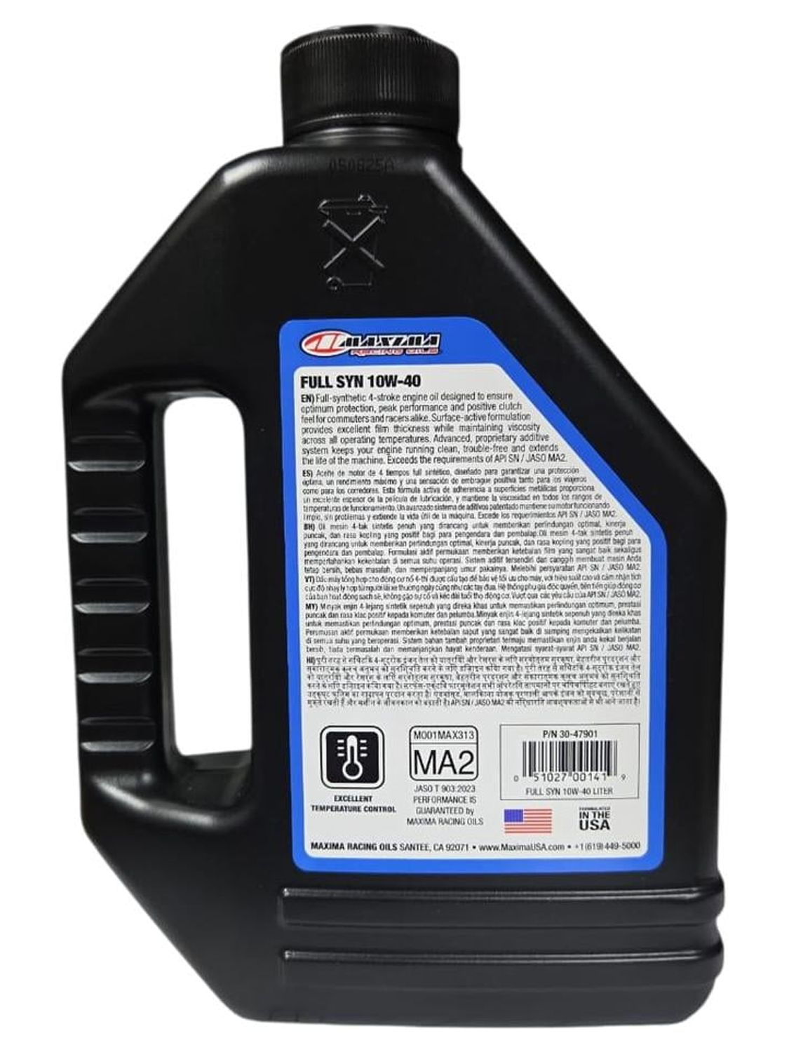 Aceite Maxima Racing Oils 10W40 Fullsyn Full Sintetico 4T