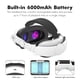 thumbnail image 2 of Correa VR para la cabeza con batería integrada de 6000mAh Sistema de ajuste ergonómico Durabilidad reforzada Compatible con el casco VR Meta Quest 3/3S-Blanco, 2 of 7
