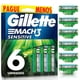 thumbnail image 1 of Repuesto Para Máquina De Afeitar Gillette Mach3 Piel Sensible, 6 Un, 1 of 6