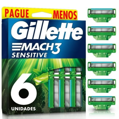 Repuesto Para Máquina De Afeitar Gillette Mach3 Piel Sensible