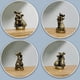 thumbnail image 3 of WLHYHH Set de 4 remates decorativos de bronce con diseño de ratón para bisagras de puerta, 3 of 7