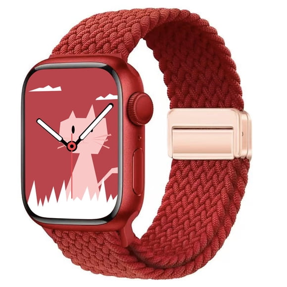 Correa para Apple Watch Yaber Solo Loop roja 44 mm/45 mm/46 mm/49 mm
