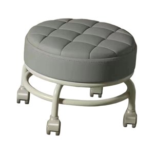 Magideal - Taburete De Asiento De Rodillo Bajo Taburete De Pedicura Ligero Fácil De Mover Taburete Pequeño Para Tareas Domésticas Mini Taburete Móvil Para Garaje Gris