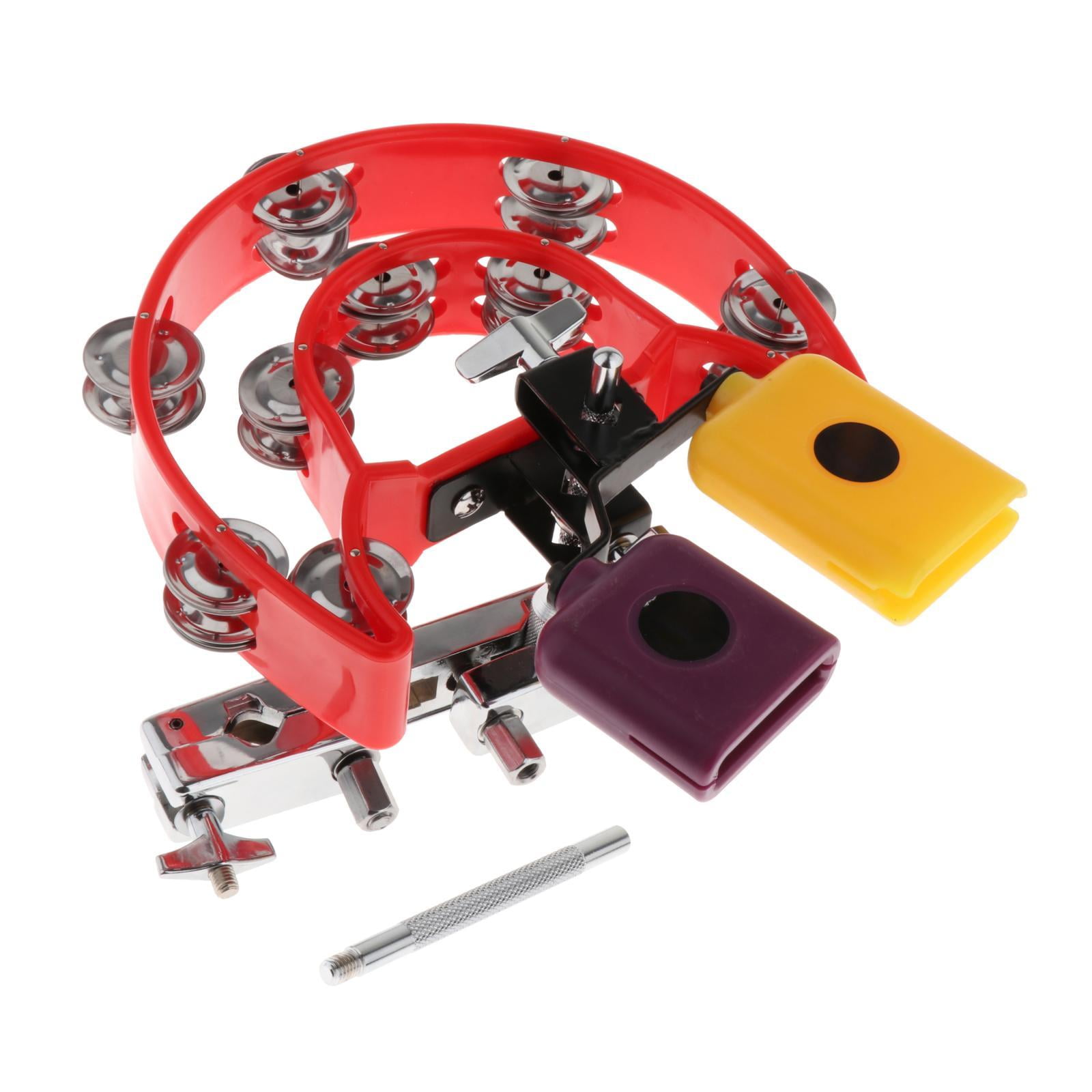 Bothyi - Abrazadera Sostenida Pandereta Campana Plástico Metal Panderetas Tambor Multiabrazaderas A