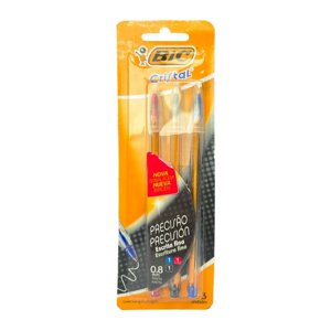 Pack X 4 Blister 3 Bolígrafos Cristal Fino / 1 Azul 1 Rojo 1 Negro – Bic