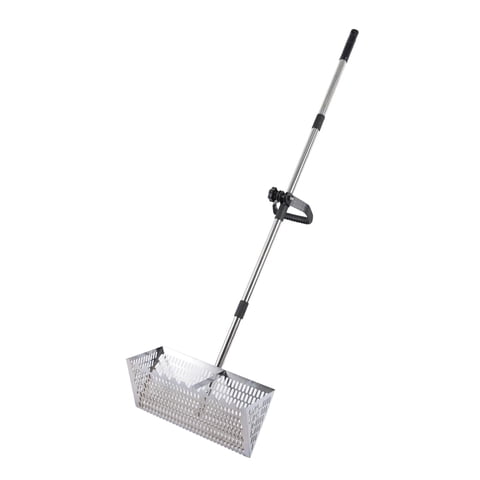 Ioensy - Rastrillo De Arena Para Pulgas, Ergonómico, Con Dientes Afilados, Fácil Agarre, Tamiz De Dientes Afilados Desmontable, Acero Inoxidable 304