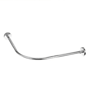 Genérico - Barra Extensible Cortina De Ducha De Esquina En U 80-110Cm Plateado