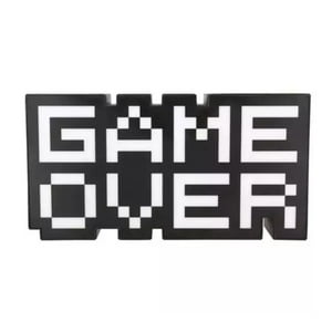 Total Click - Lampara Luz Game Over Logo Usb Negro Y Blanco