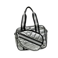Magideal - Bolsa Para Raquetas De Tenis, Bolso De Tenis Para Mujeres Y Hombres, Impermeable, Portátil, Correa Ajustable Extraíble, Bolsa De Bádminton, Mochila De Plata