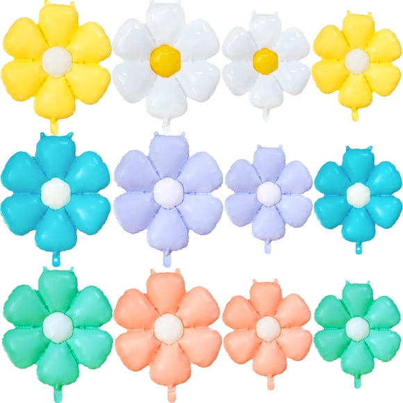 Decoraciones para fiesta con globos de margarita CUUSNNY x12