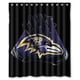 thumbnail image 1 of Cortina de ducha de los Baltimore Ravens, juego de cortina de baño con ganchos, tamaño 60 x 72 pulgadas, 1 of 3