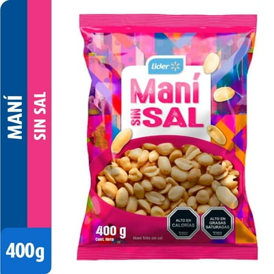 Maní Sin Sal 400 G Lider