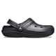 thumbnail image 2 of Zuecos Crocs Classic forrados con peluche, negros, talla 9W/7M US, 2 of 6