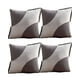 thumbnail image 1 of Set De 4 Fundas De Cojines Diseño Tela Pana Empalmado 45cm X 45 Cm Gris, 1 of 4