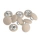 thumbnail image 1 of Uxcell 10pcs 16L Botón Cubierto de Tela de Tela 10mm Vástago de Metal Botones Redondos para Trajes Vestidos Blusas, Beige, 1 of 5