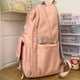 thumbnail image 2 of 1pc Girls Primary School Junior High School Students Schoolabg, Fashion Double Shoulder Bag, Large-capacity Multi-pocket Simple Solid Color Trendy Backpack, Cute Rabbit Ears Shape Backpack With Cute R, 2 of 5