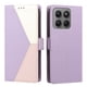 thumbnail image 4 of Cartera de PU Tricolor para Motorola Moto G47 con Ranuras y Soporte, Morado, 4 of 6
