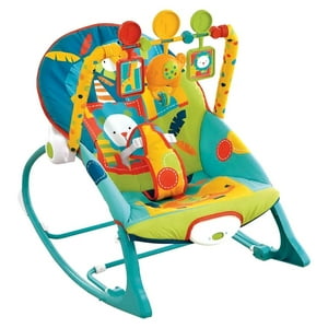 Genérico - Silla Mecedora Interactiva Con Sonidos Azul Infantil