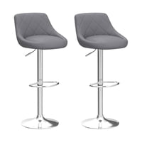 Global Latin Group - Pack 2 Sillas Taburete Piso Bar Giratoria Altura Regulable Gris