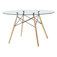 Habita2 Chile - Mesa Redonda 120Cm Eames Tope Vidrio