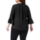thumbnail image 3 of Agnes Orinda Blusas de Talla Grande para Mujeres Escuela Universidad Elegantes Mangas Acampanadas 3/4 Blusas de Chifón de Doble Capa Camisas de Trabajo Túnica 2X Negro, 3 of 6