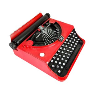 Bothyi - Máquina De Escribir Manual, Modelo Coleccionable, Diseño Retro, Para Estantería, Cafetería, Dormitorio, Color Rojo