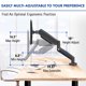 thumbnail image 5 of Brazo para Monitor Stellar Mounts 17-32" USB Multimedia Negro Mate, 5 of 8