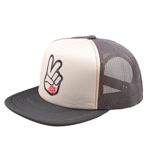 Jockey troy lee trucker peace out vintage white/carbon osfa