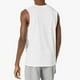 thumbnail image 5 of Camiseta deportiva sin mangas de algodón para hombre, para correr, musculosa, color blanco, 5 of 5
