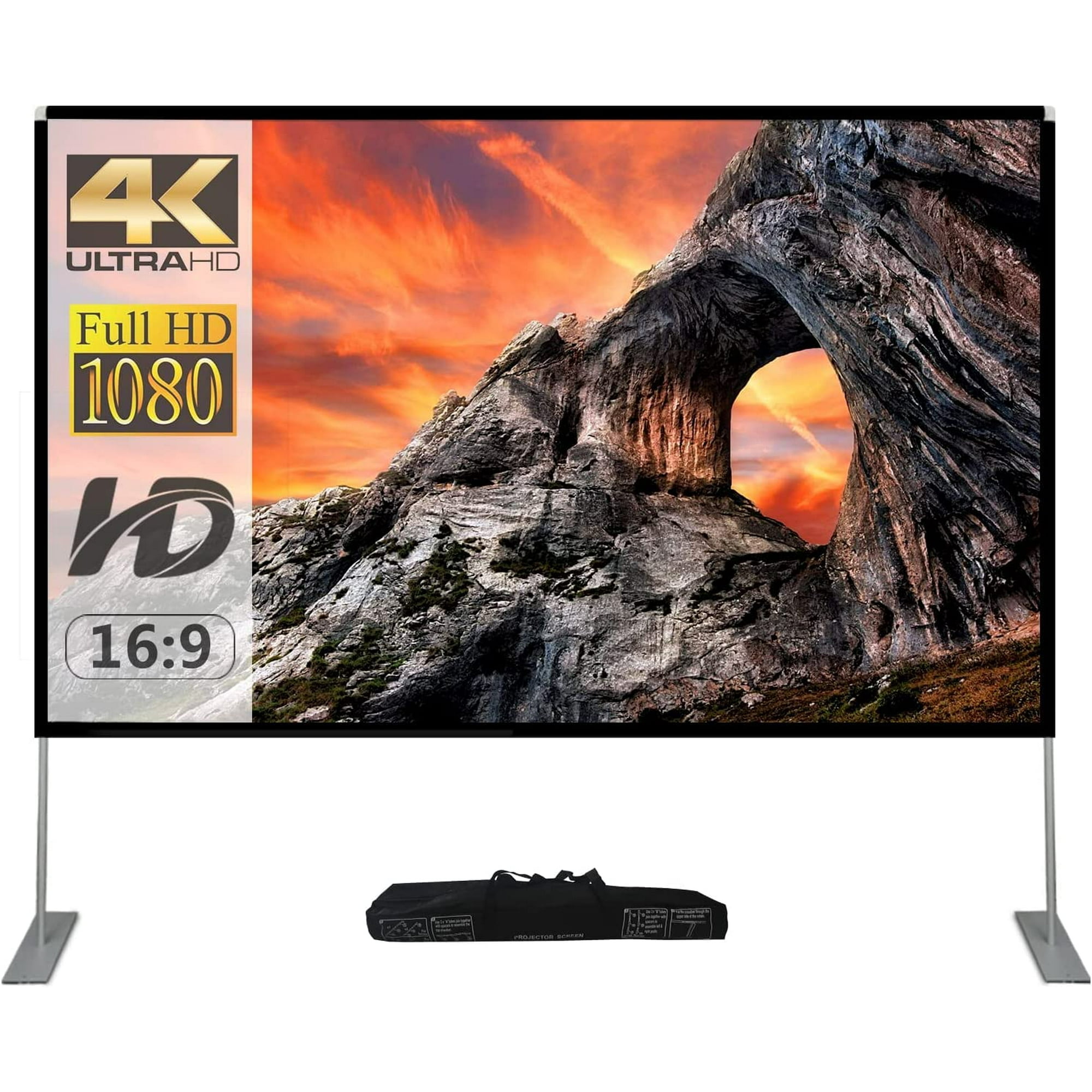 Pantalla De Proyector Exterior Skerell De 100 Pulgadas Con Soporte