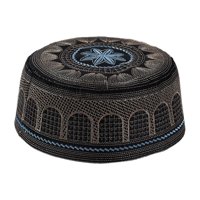 Magideal - Sombrero Musulmán Para Hombres Suave Y Material Tejido De Múltiples Usos Para 58 Cm Circunferencia De La Cabeza Uso Diario Ramadán Eid , Negro