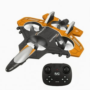 Fliperex - Avion A Control Remoto Acrobatico 360 Grados Jet De Rotacion Naranja