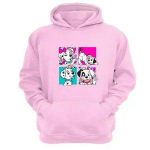 Genérico - Polerón Canguro 101 Perritos Manchas Rosa Talla S