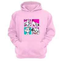 Genérico - Polerón Canguro 101 Perritos Manchas Rosa Talla S Unisex