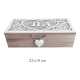 thumbnail image 3 of Caja de té mediana de madera 3 espacios corazón colgante, 3 of 3