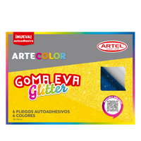 Artecolor Goma Eva Glitter C/Adhesivo Artel