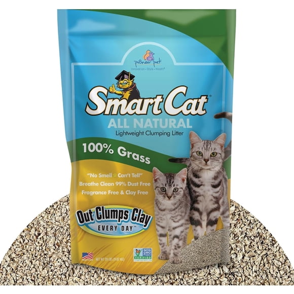 Arena para Gatos SmartCat 2,3 kg Natural, Agregada y 99 % Libre de Polvo