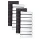 thumbnail image 1 of Juego de toallas de cocina KitchenAid Albany, paquete de 4 unidades, ónix, negro/blanco, 1 of 3
